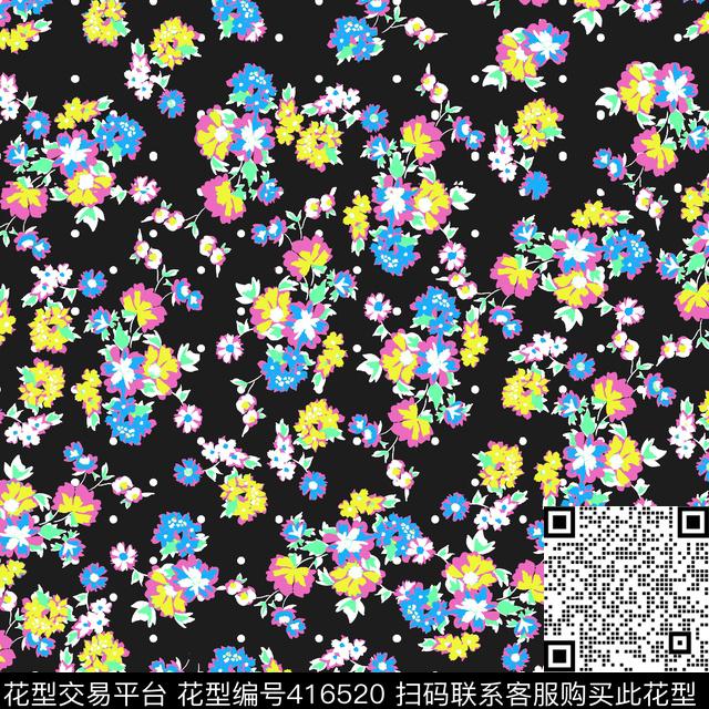 复古花卉花卉小碎花传统印花华亿平台下载（图片编号: 416520） - 瓦栏（Walan）