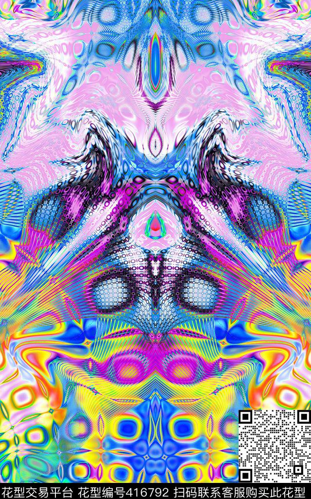 流动秀场炫彩数码印花华亿平台下载（图片编号: 416792） - 瓦栏（Walan）