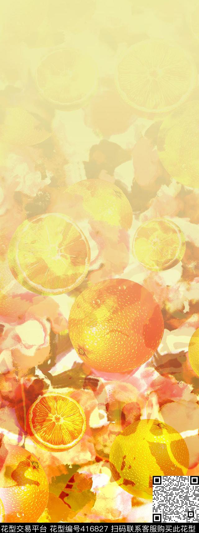 抽象花卉数码印花华亿平台下载（图片编号: 416827） - 瓦栏（Walan）