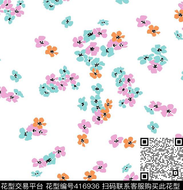 碎花传统印花华亿平台下载（图片编号: 416936） - 瓦栏（Walan）