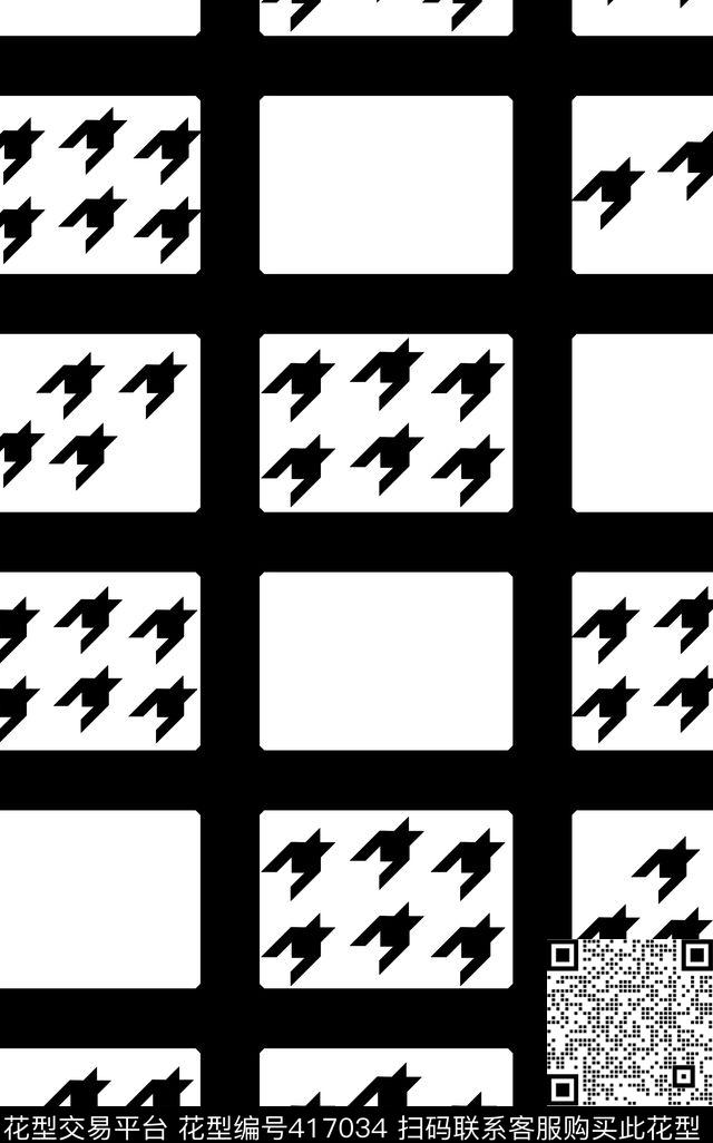 衬衫男装千鸟格传统印花华亿平台下载（图片编号: 417034） - 瓦栏（Walan）