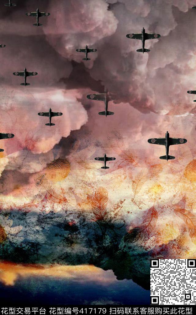 飞机男装云数码印花华亿平台下载（图片编号: 417179） - 瓦栏（Walan）