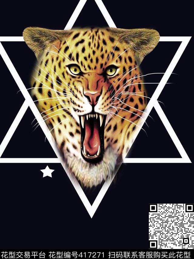 抽象几何动物数码印花华亿平台下载（图片编号: 417271） - 瓦栏（Walan）