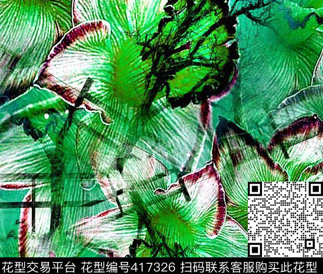 花卉数码印花华亿平台下载（图片编号: 417326） - 瓦栏（Walan）