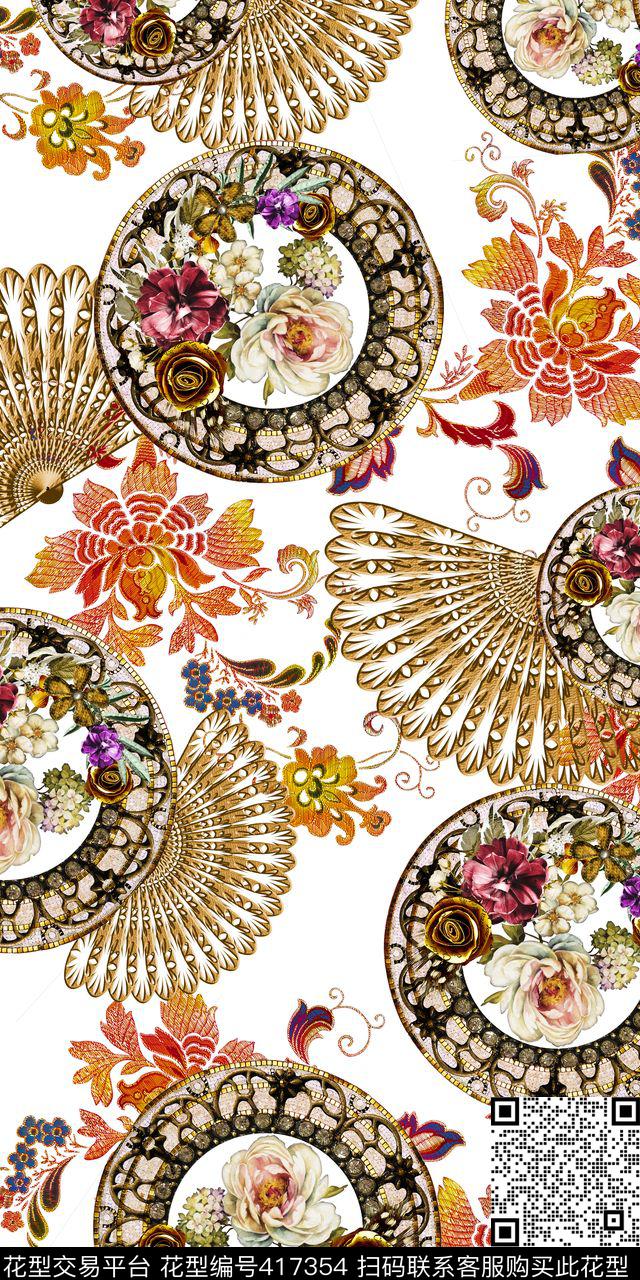 大牌绣花圆盘数码印花华亿平台下载（图片编号: 417354） - 瓦栏（Walan）