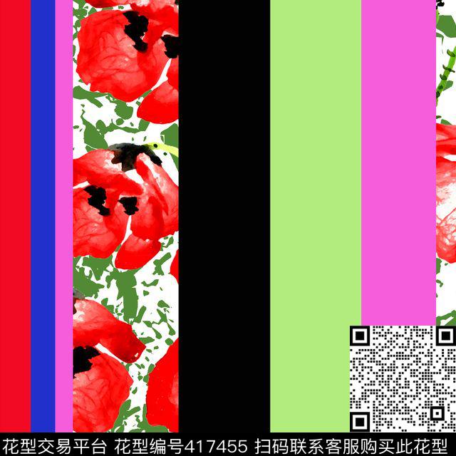 彩条衬衫雪纺传统印花华亿平台下载（图片编号: 417455） - 瓦栏（Walan）