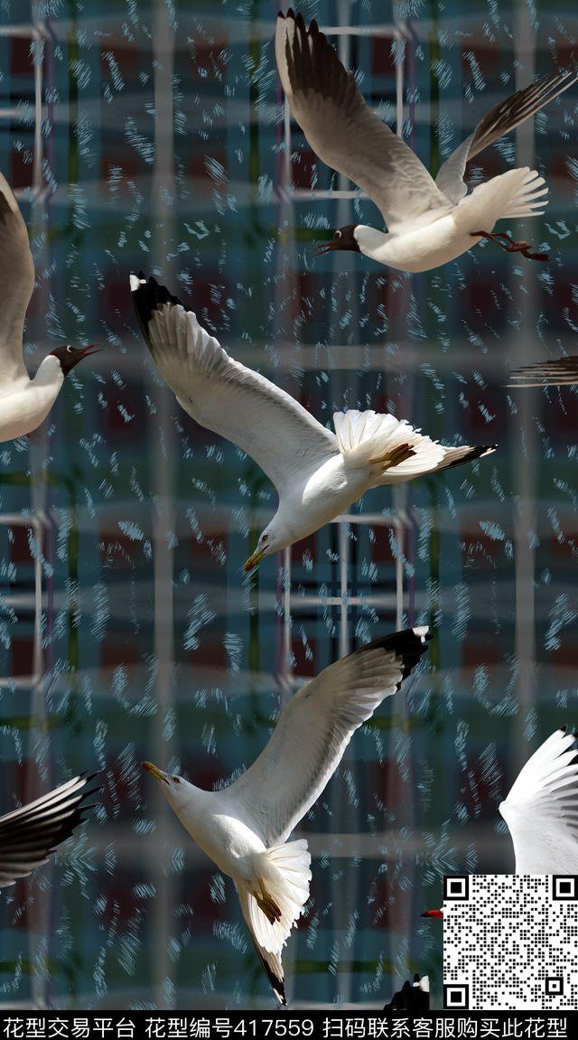 时尚抽象动物数码印花华亿平台下载（图片编号: 417559） - 瓦栏（Walan）