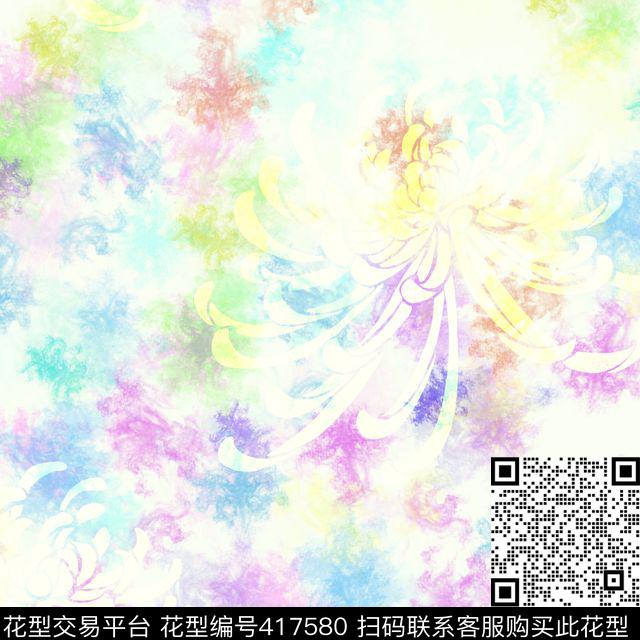 抽象花瓣时尚清新小碎花系列传统印花华亿平台下载（图片编号: 417580） - 瓦栏（Walan）