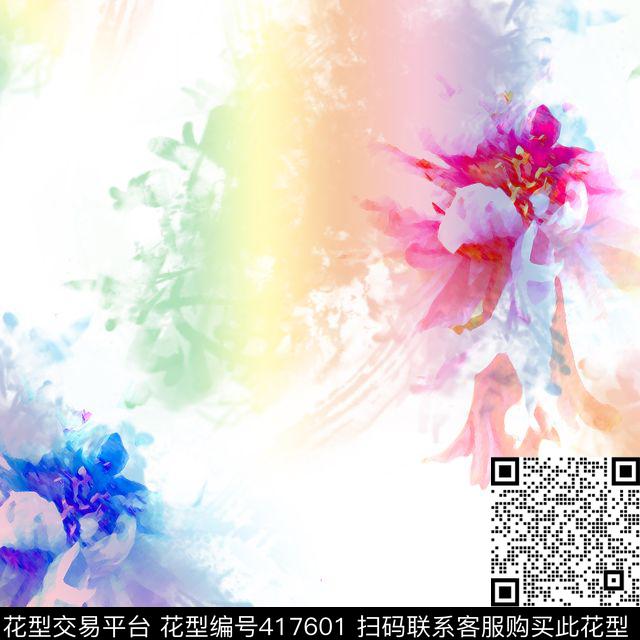 花瓣花卉原创抽象花卉系列传统印花华亿平台下载（图片编号: 417601） - 瓦栏（Walan）