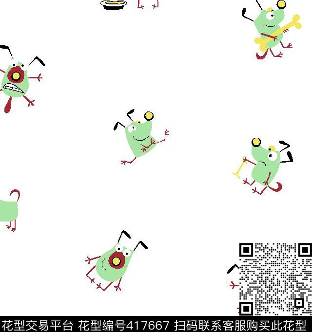 动物壹人行几何动物传统印花华亿平台下载（图片编号: 417667） - 瓦栏（Walan）