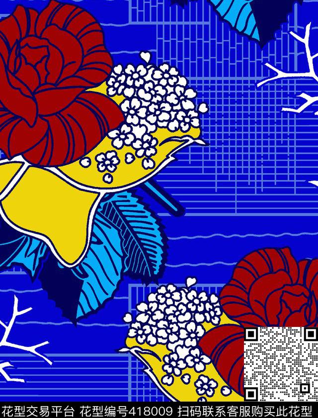 花卉201503传统印花华亿平台下载（图片编号: 418009） - 瓦栏（Walan）