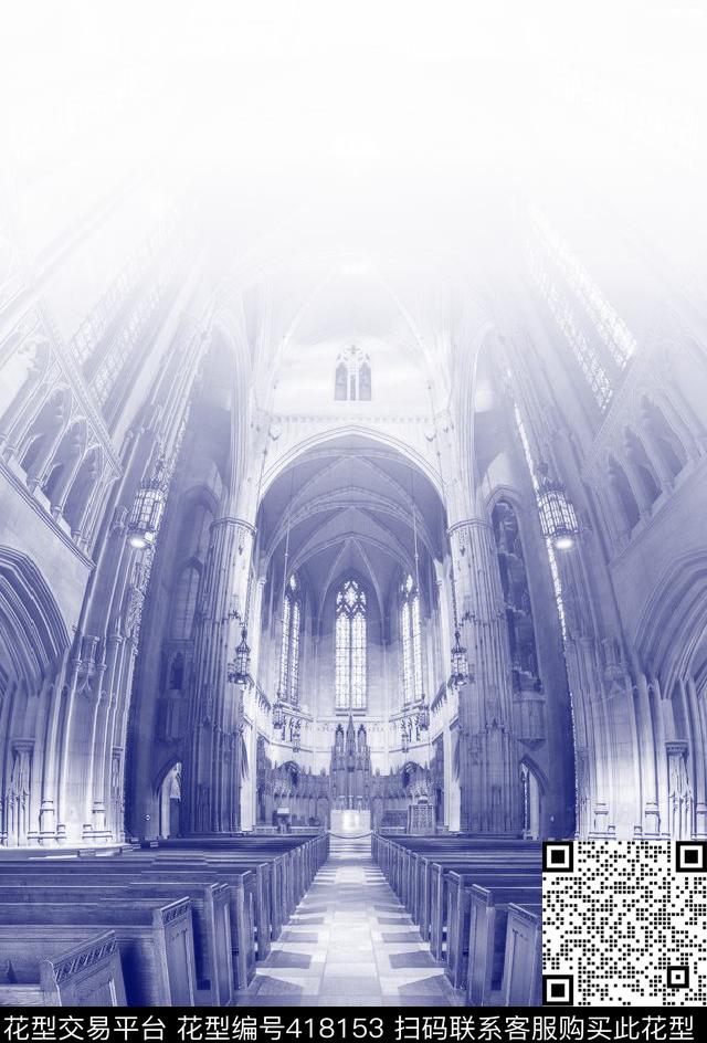 复古皇室风格大气数码印花华亿平台下载（图片编号: 418153） - 瓦栏（Walan）