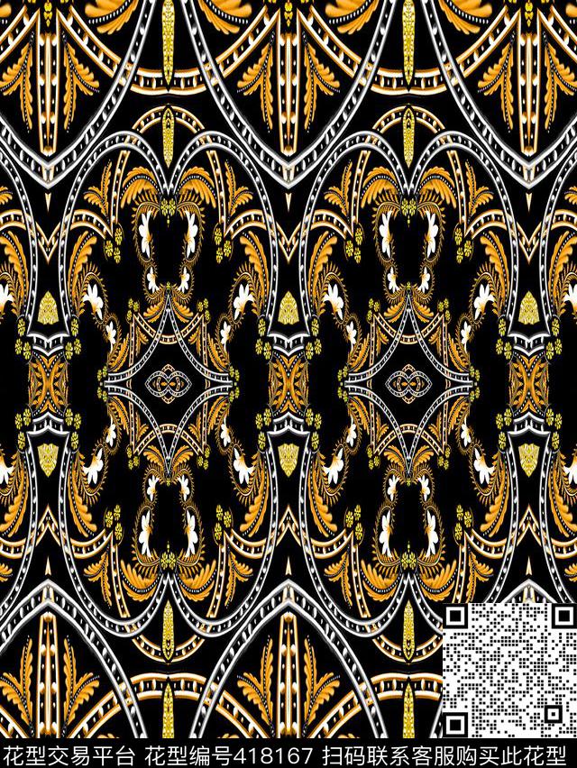 宫廷欧美珠宝传统印花华亿平台下载（图片编号: 418167） - 瓦栏（Walan）