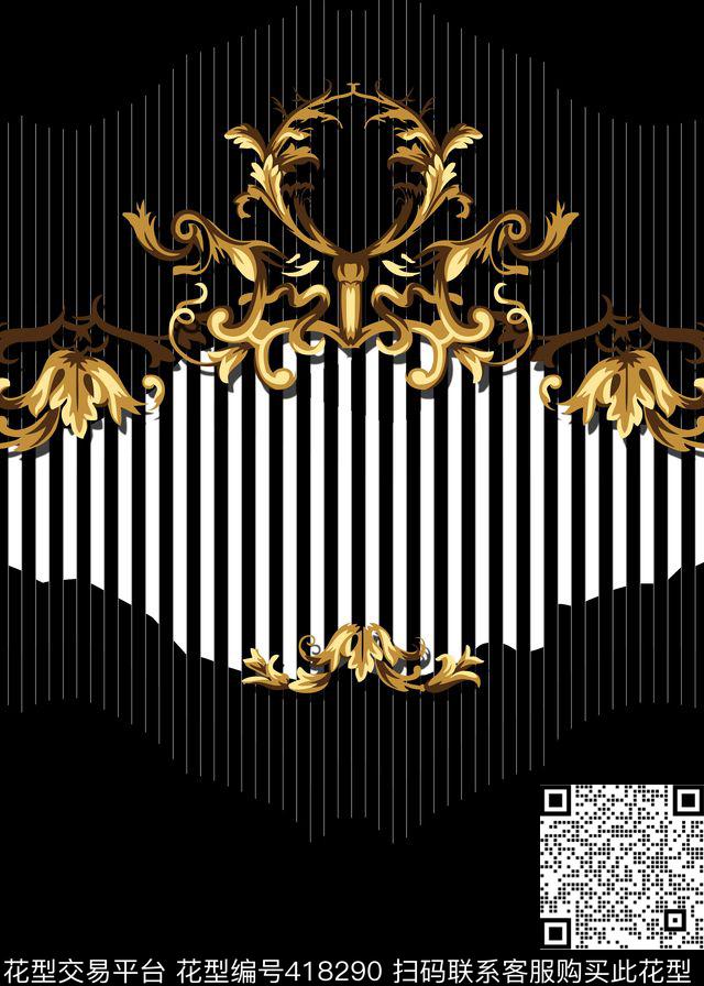 衬衫花纹欧美传统印花华亿平台下载（图片编号: 418290） - 瓦栏（Walan）