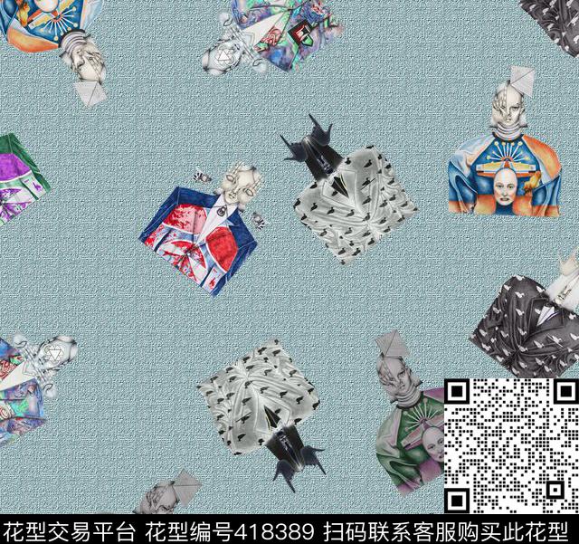 个性衬衫复古数码印花华亿平台下载（图片编号: 418389） - 瓦栏（Walan）