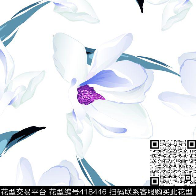 花瓣花卉时尚清新小碎花系列传统印花华亿平台下载（图片编号: 418446） - 瓦栏（Walan）