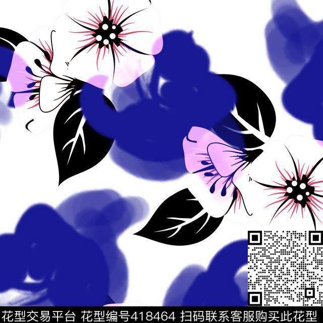 抽象花瓣花卉传统印花华亿平台下载（图片编号: 418464） - 瓦栏（Walan）