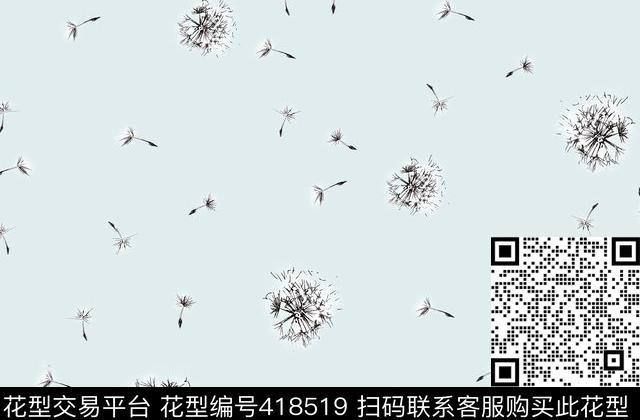 花卉田园风写意传统印花华亿平台下载（图片编号: 418519） - 瓦栏（Walan）