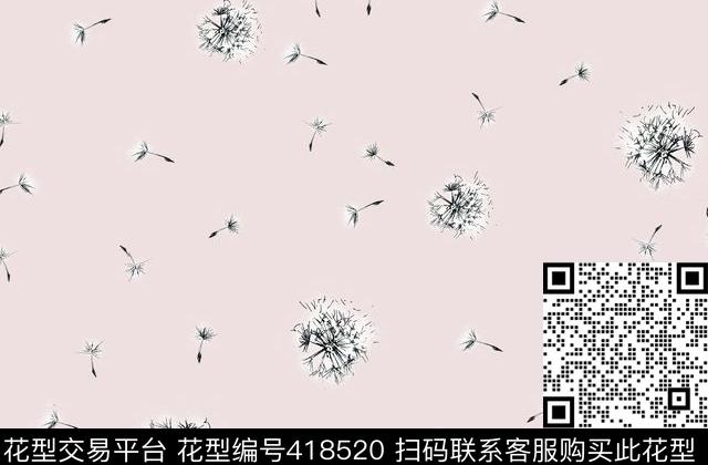 花卉田园风写意传统印花华亿平台下载（图片编号: 418520） - 瓦栏（Walan）