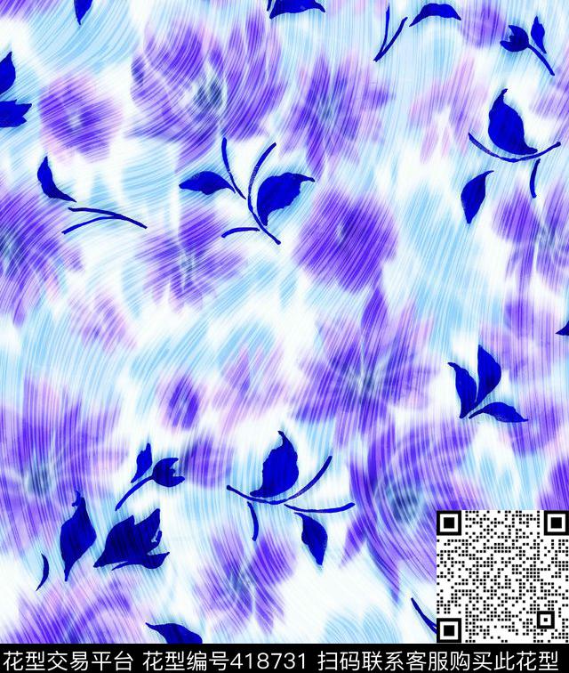 梦幻花卉数码印花华亿平台下载（图片编号: 418731） - 瓦栏（Walan）