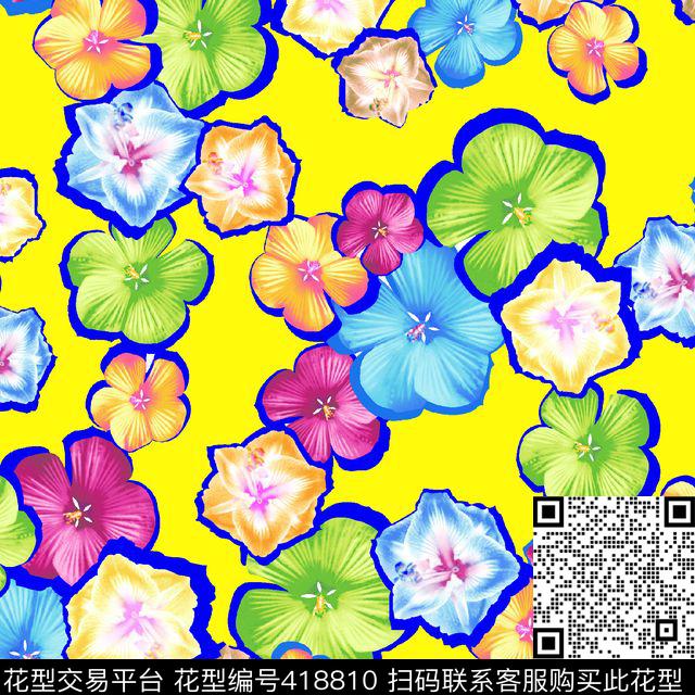 花花世界小碎花花夲数码印花华亿平台下载（图片编号: 418810） - 瓦栏（Walan）