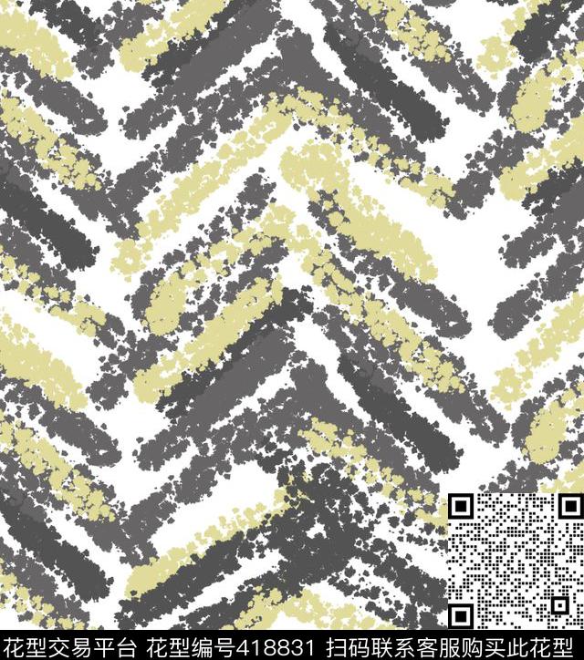 抽象时尚条纹传统印花华亿平台下载（图片编号: 418831） - 瓦栏（Walan）