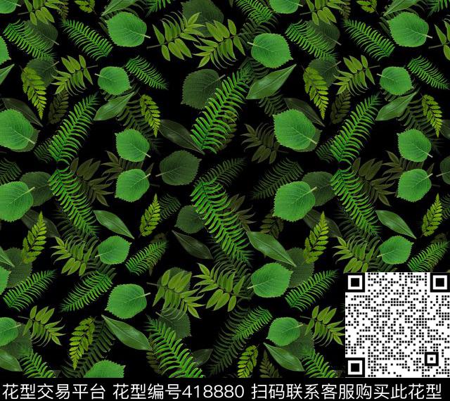 绿时尚写意数码印花华亿平台下载（图片编号: 418880） - 瓦栏（Walan）
