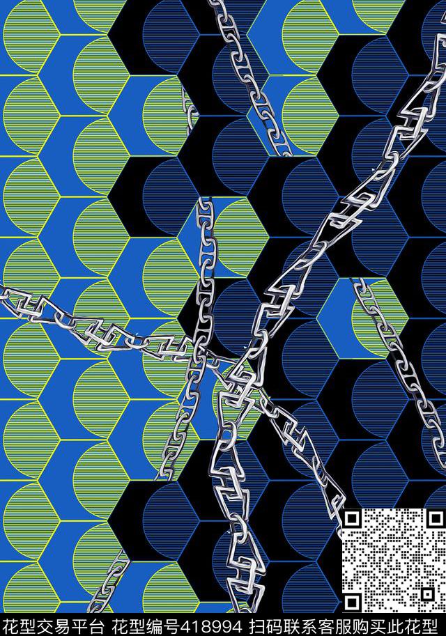 抽象几何立体数码印花华亿平台下载（图片编号: 418994） - 瓦栏（Walan）
