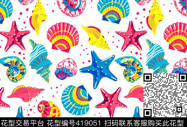 海底世界花花世界传统印花华亿平台下载（图片编号: 419051） - 瓦栏（Walan）