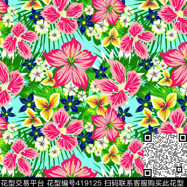 小花花花世界传统印花华亿平台下载（图片编号: 419125） - 瓦栏（Walan）