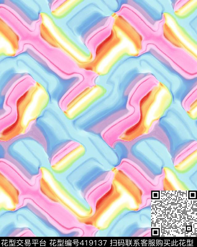 抽象纹路花花世界豹纹抽象纹路传统印花华亿平台下载（图片编号: 419137） - 瓦栏（Walan）