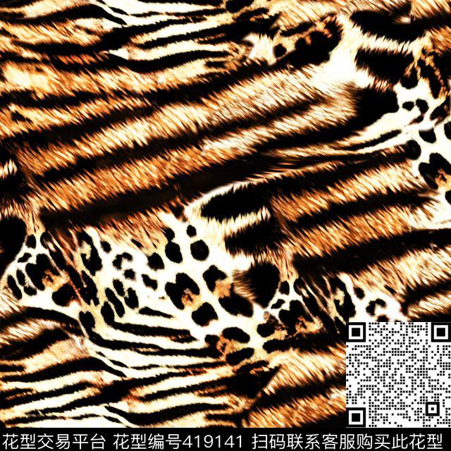 虎皮花纹花花世界传统印花华亿平台下载（图片编号: 419141） - 瓦栏（Walan）