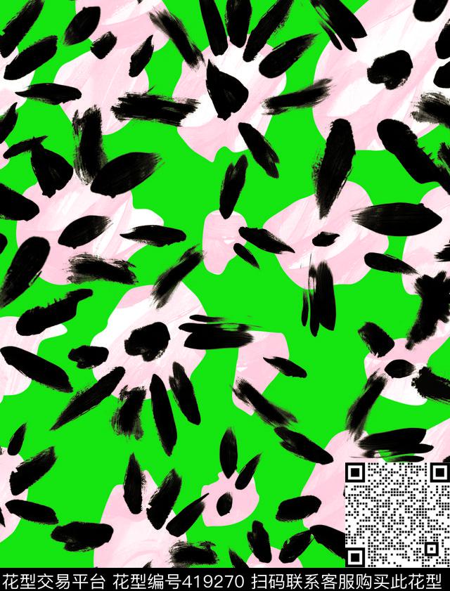 绿底那个2传统印花华亿平台下载（图片编号: 419270） - 瓦栏（Walan）