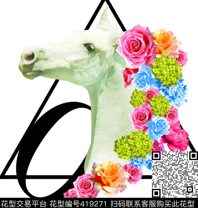 马头花数码印花华亿平台下载（图片编号: 419271） - 瓦栏（Walan）
