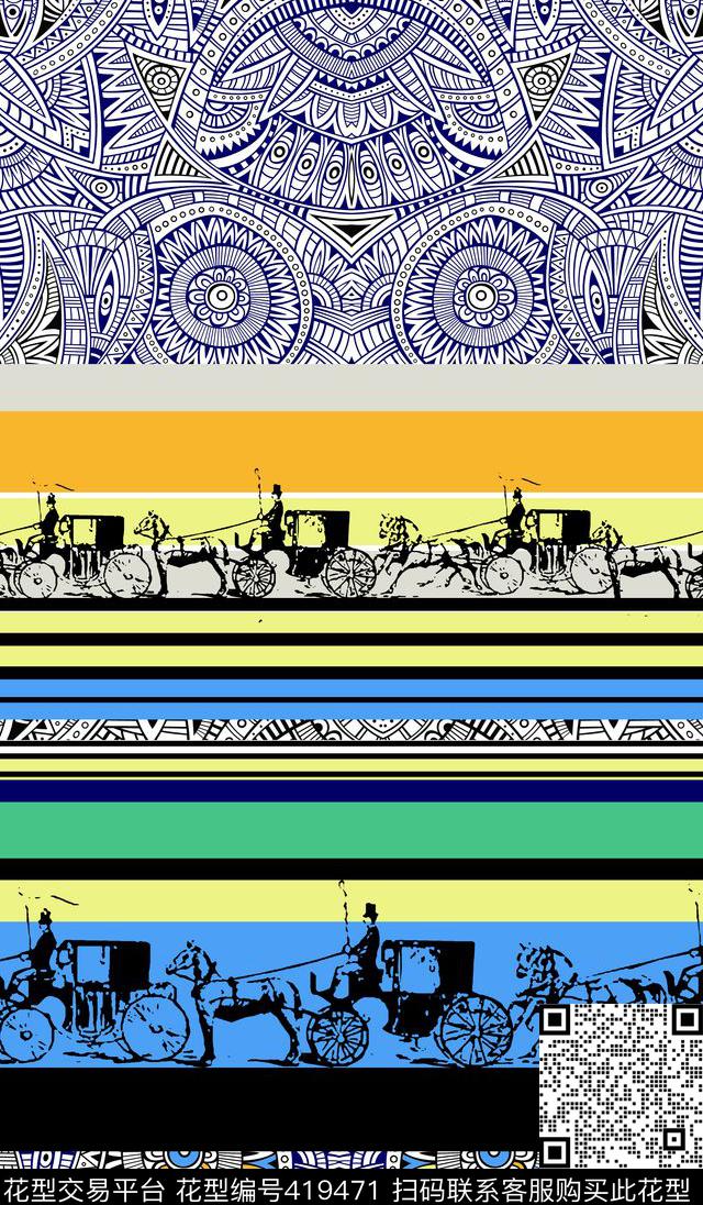 D&G色彩几何流行时尚传统印花华亿平台下载（图片编号: 419471） - 瓦栏（Walan）