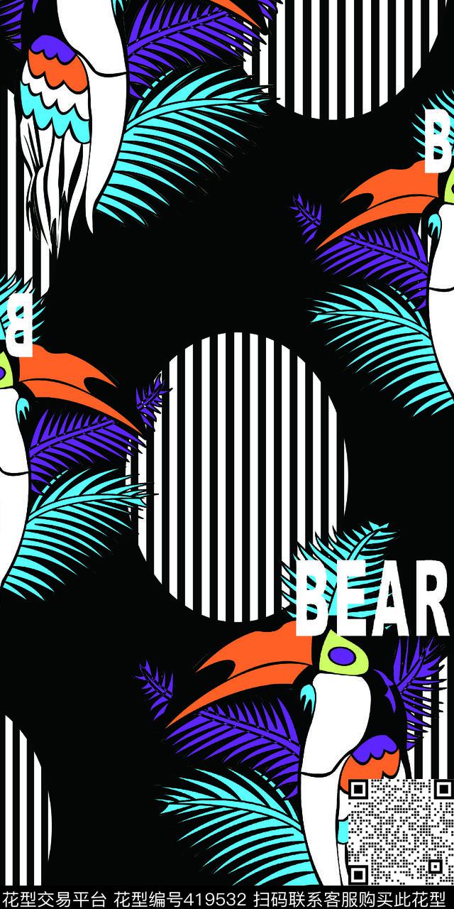 热带时尚传统印花华亿平台下载（图片编号: 419532） - 瓦栏（Walan）