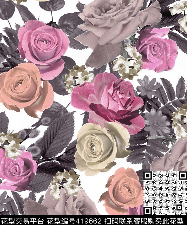 花卉沙发布华亿平台数码印花华亿平台下载（图片编号: 419662） - 瓦栏（Walan）