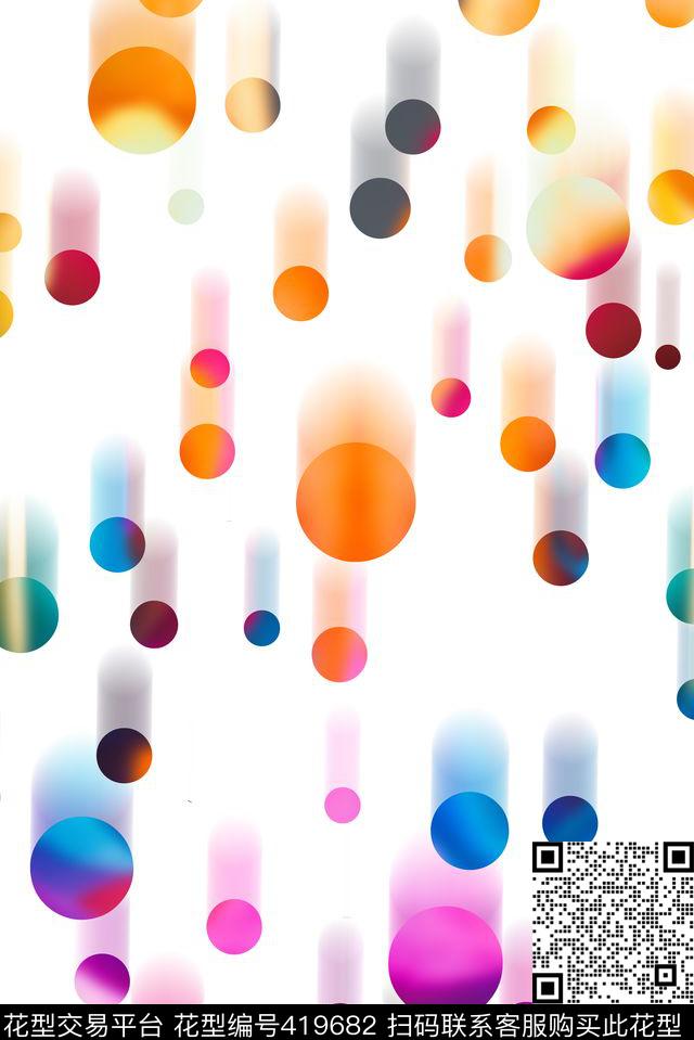 淡彩动感立体数码印花华亿平台下载（图片编号: 419682） - 瓦栏（Walan）