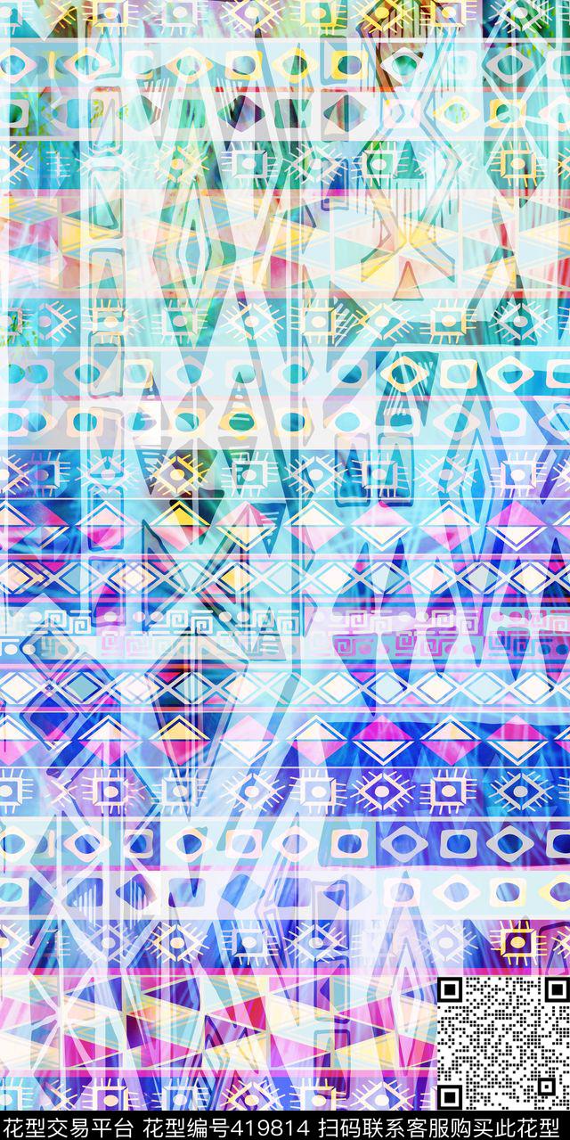 定位幻彩民族风数码印花华亿平台下载（图片编号: 419814） - 瓦栏（Walan）