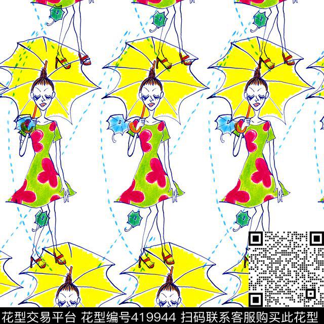 可爱可爱华亿平台女孩传统印花华亿平台下载（图片编号: 419944） - 瓦栏（Walan）