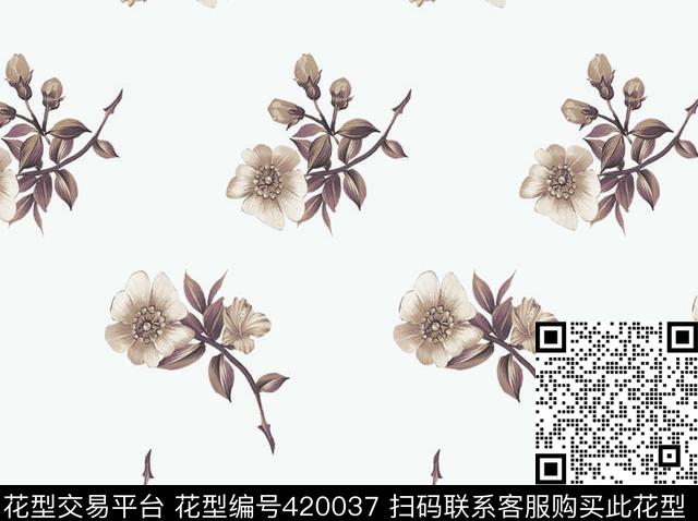 篱笆花传统印花华亿平台下载（图片编号: 420037） - 瓦栏（Walan）