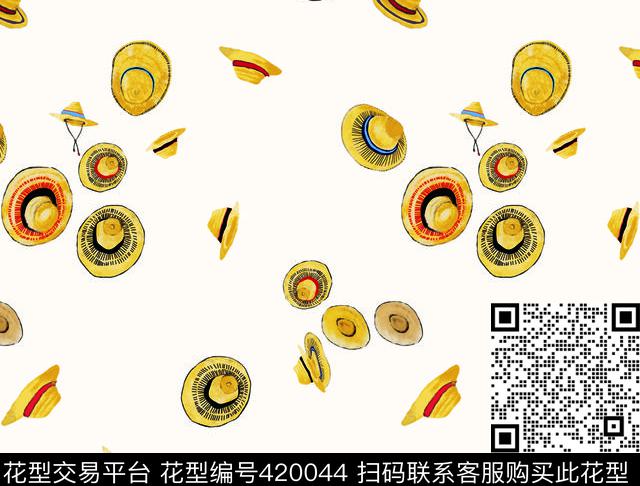 沙滩帽传统印花华亿平台下载（图片编号: 420044） - 瓦栏（Walan）