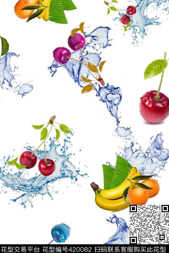 立体水果田园风数码印花华亿平台下载（图片编号: 420082） - 瓦栏（Walan）