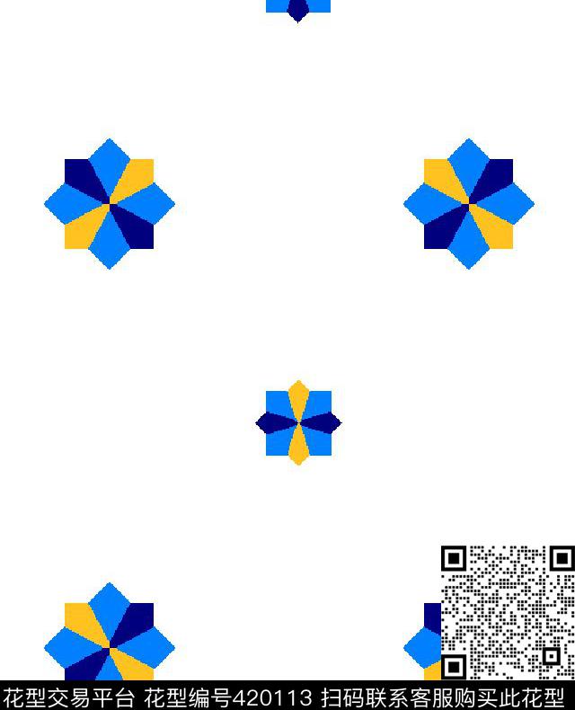 几何壹人行几何花传统印花华亿平台下载（图片编号: 420113） - 瓦栏（Walan）