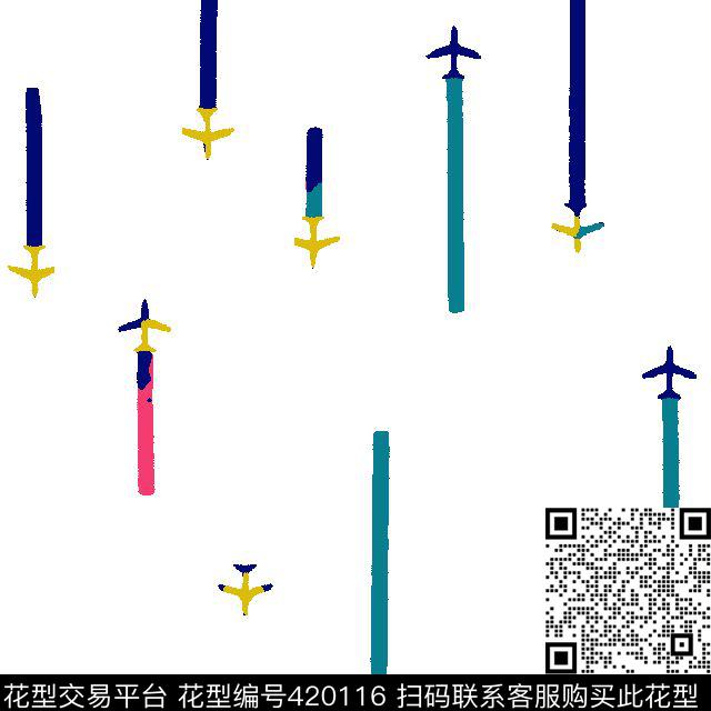 几何壹人行抽象涂鸦风传统印花华亿平台下载（图片编号: 420116） - 瓦栏（Walan）
