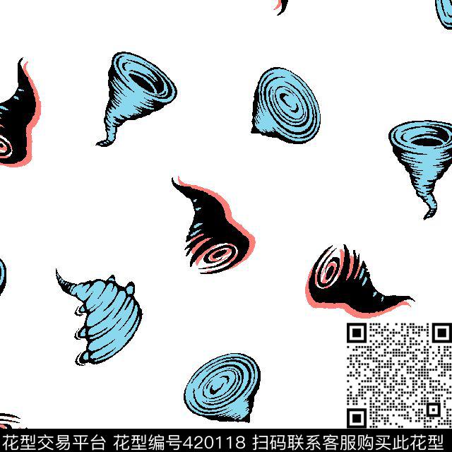 抽象壹人行抽象涂鸦风传统印花华亿平台下载（图片编号: 420118） - 瓦栏（Walan）