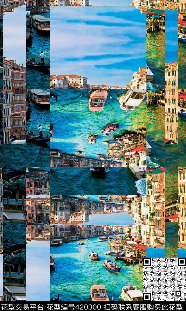 度假风景复古数码印花华亿平台下载（图片编号: 420300） - 瓦栏（Walan）