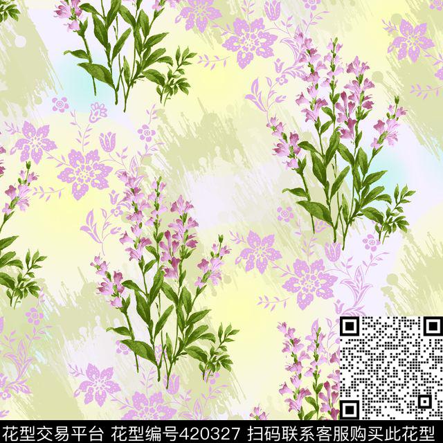 花卉清新服装传统印花华亿平台下载（图片编号: 420327） - 瓦栏（Walan）