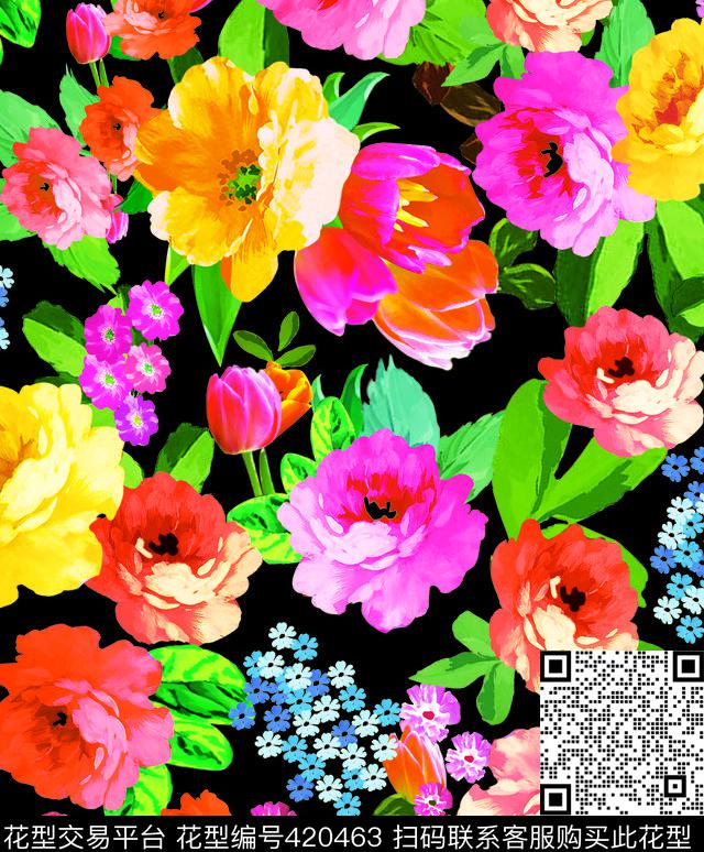 花xh数码印花华亿平台下载（图片编号: 420463） - 瓦栏（Walan）