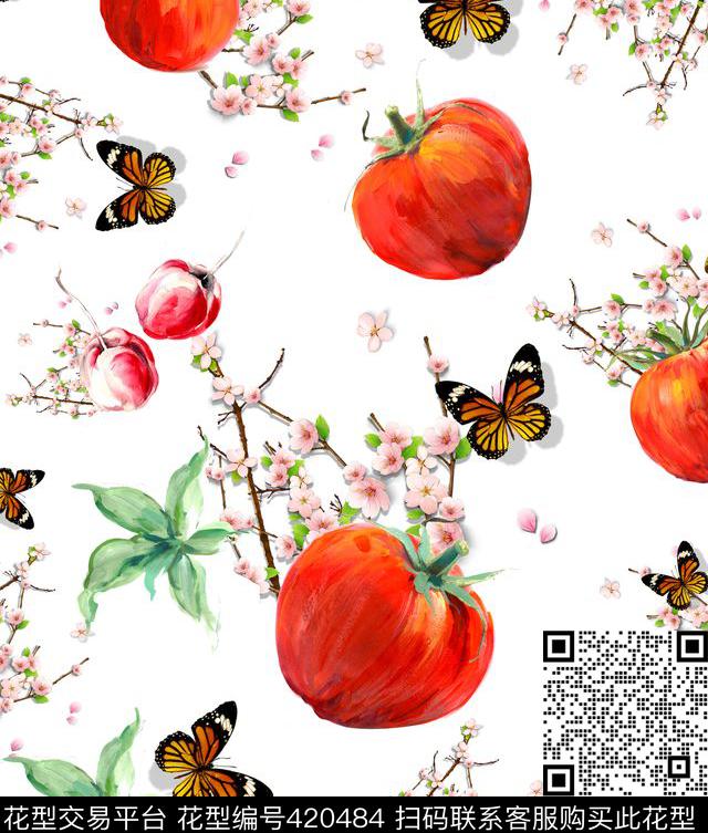 动物时尚水果樱花数码印花华亿平台下载（图片编号: 420484） - 瓦栏（Walan）